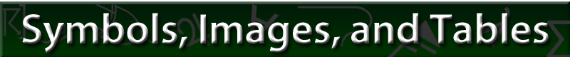 Symbols, Images, and Tables